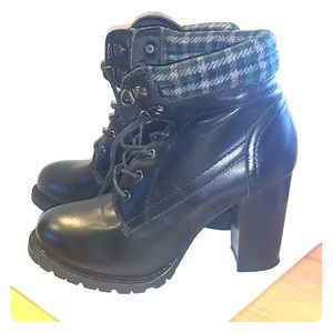 ModCloth wedge boots, Dolce by Mojomoxy